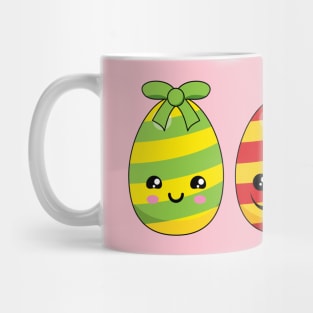 Kawaii Easter Eggs with Ribbons Mug